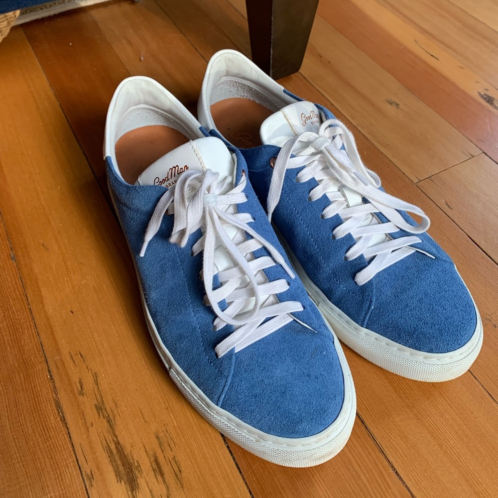 Blue Suede Sneakers